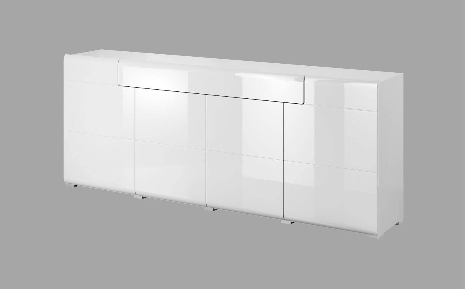 Toledo WM komoda su stalčiais 4D1S, blizgi balta