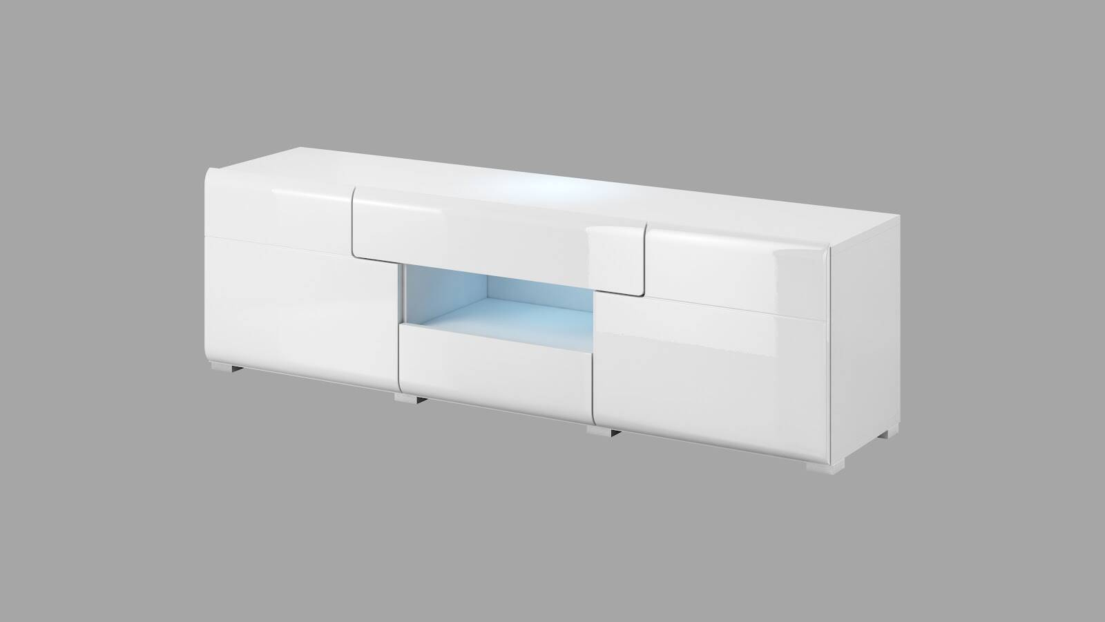 Toledo WM TV spintelė 2D2S maža balta / blizgi balta