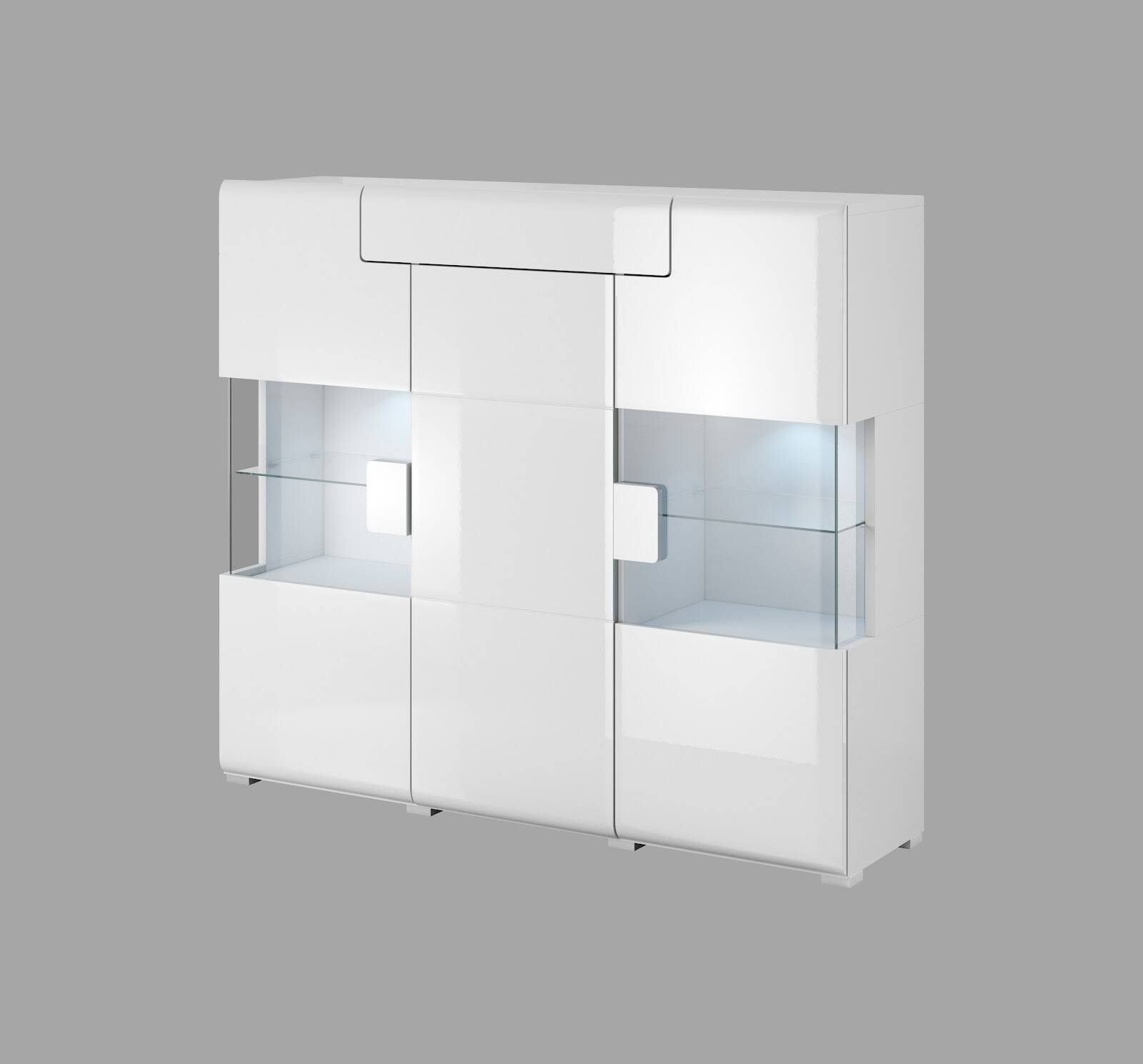 Toledo WM vitrina 3D1S balta / blizgi balta