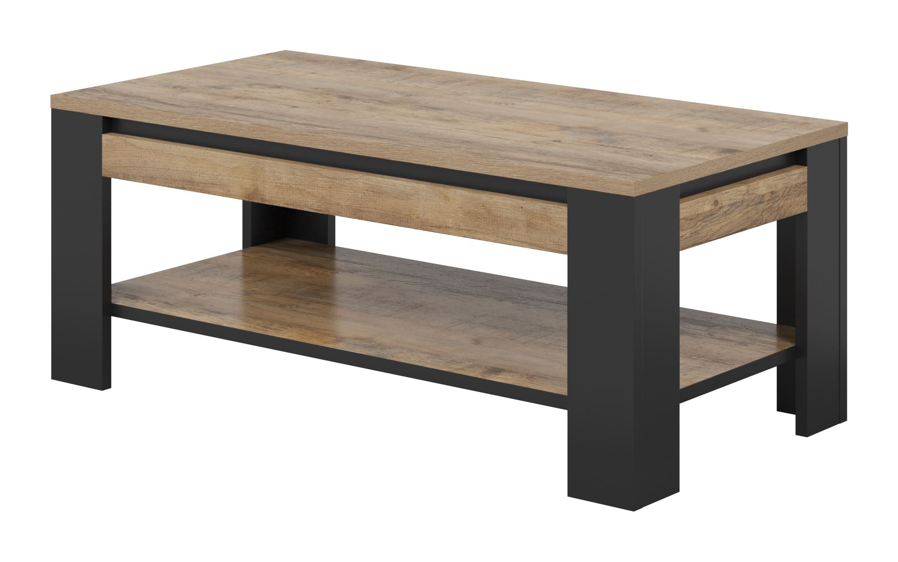 Tudor - Samdal ąžuolo kavos staliukas matinis juodas