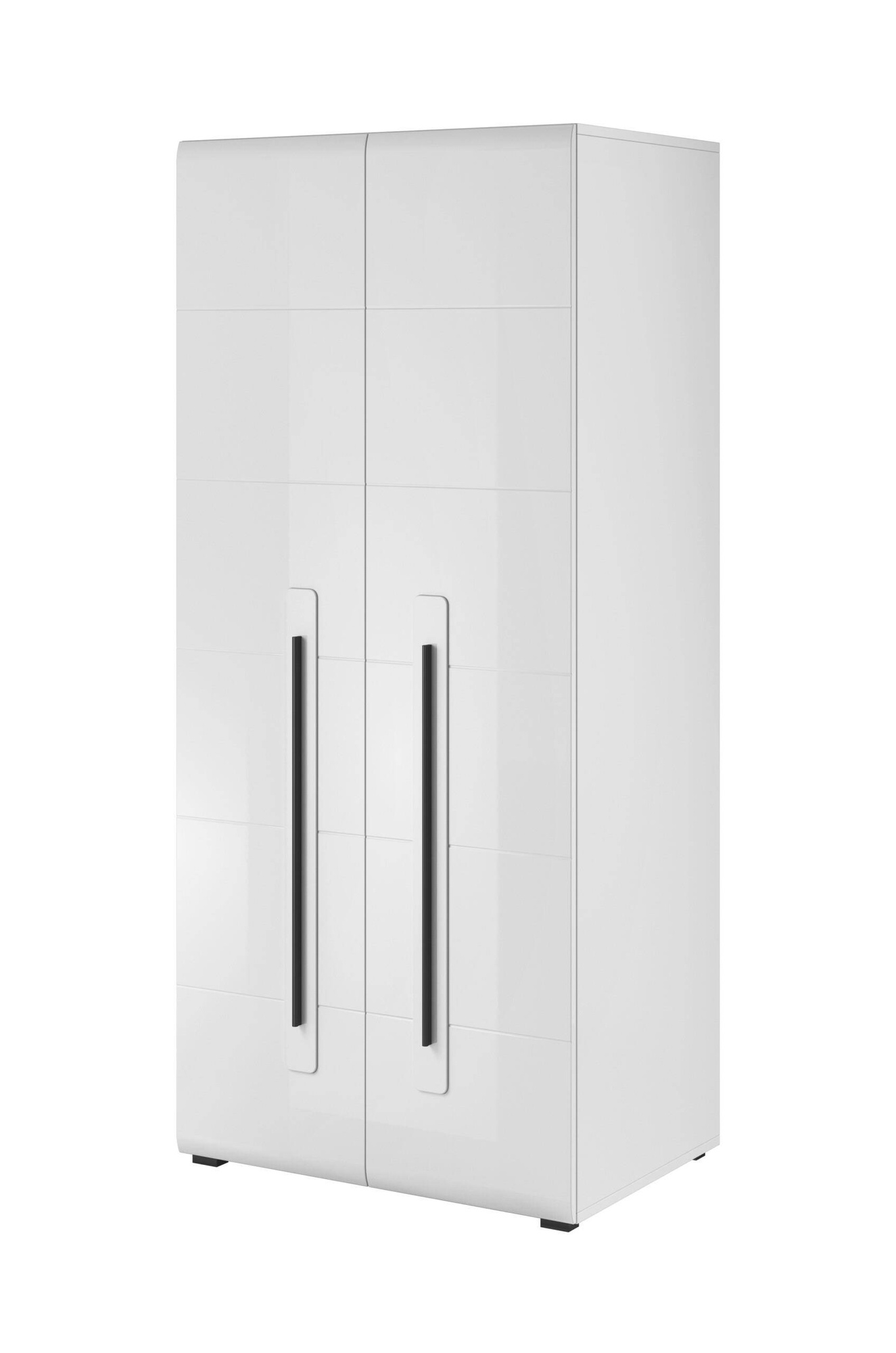 Tulsa WM 2 durų spinta, balta / blizgi balta