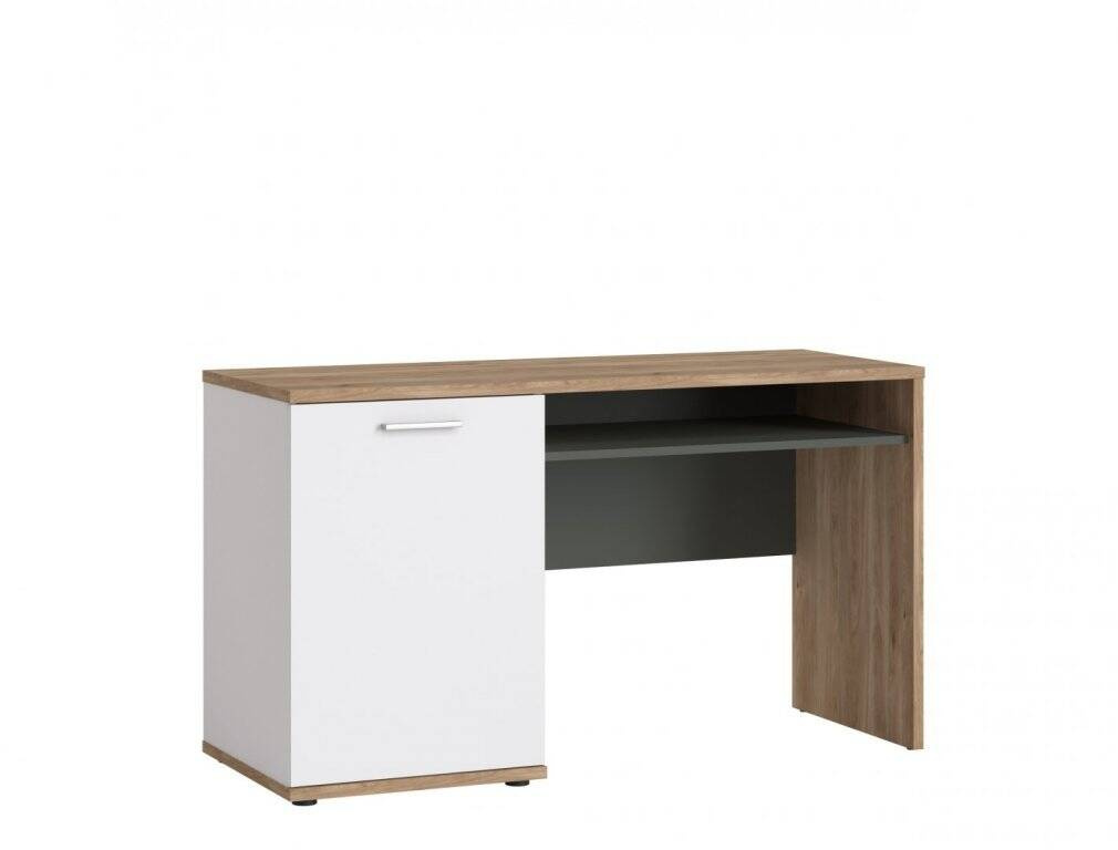 Twenty TWEB01 - 1D rašomasis stalas, medaus spalvos ąžuolas, Castello/balta/pilka
