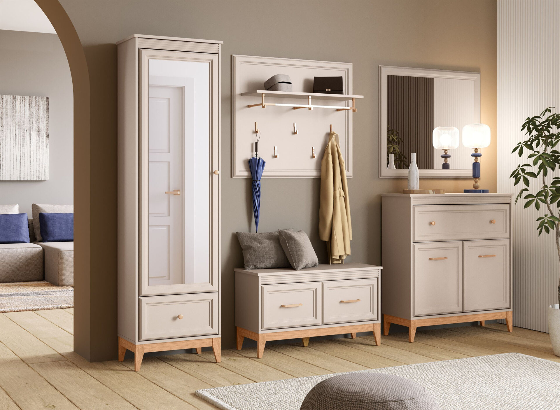 WINDSOR-18 - 1D1S Spinta su veidrodžiu, kašmyras - Paveikslėlis 6