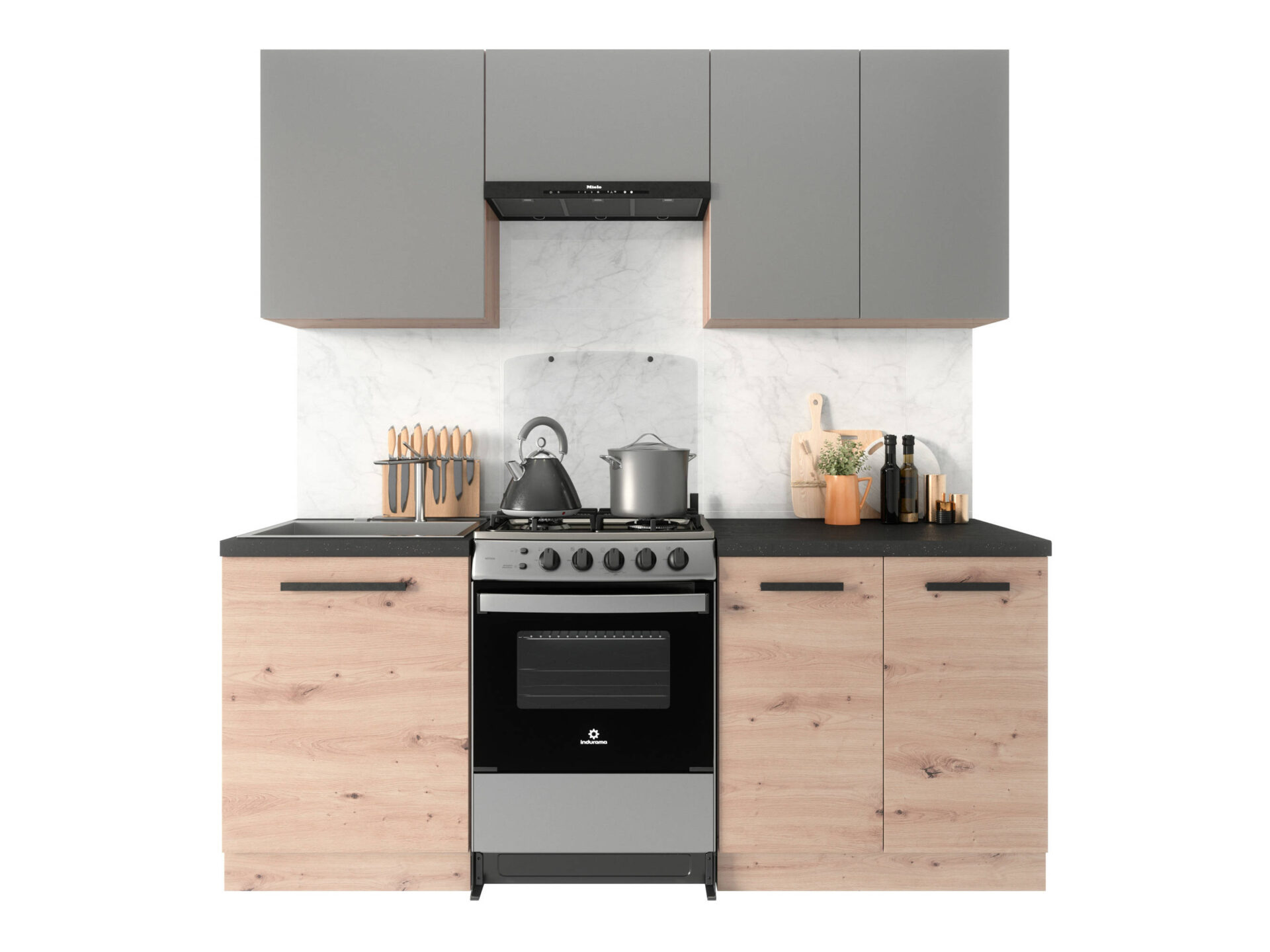 Langen Beige/Artisan virtuvės komplektas G60 G60KN G80 D60Z D80