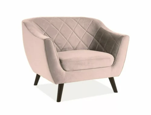 Molly 1 aksominis fotelis MOLLY1V28BE