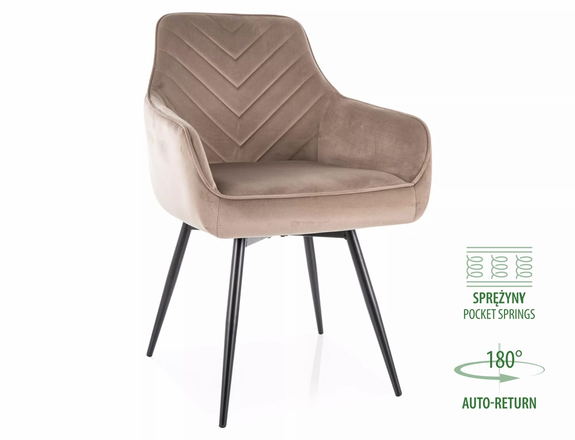 Servio aksominė kėdė SERVIOVCCBE