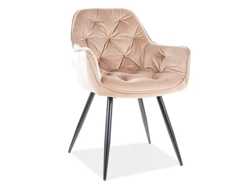 Vyšnių spalvos aksominė kėdė CHERRYVCBE