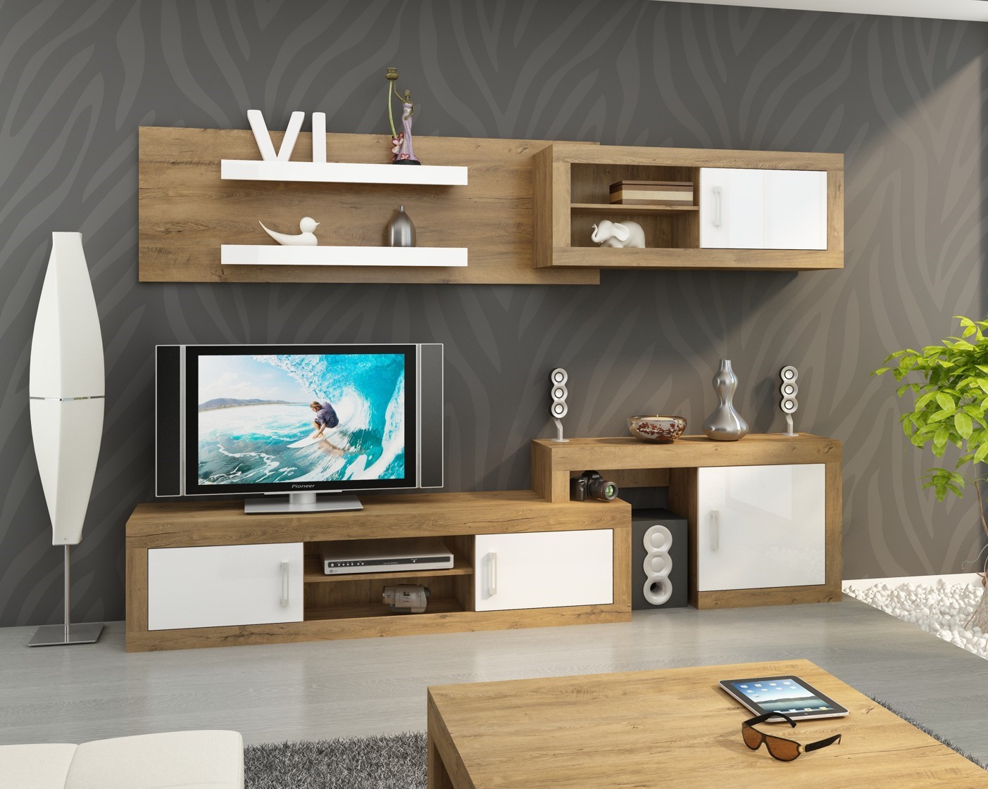 RINGO baldų komplektas Nr. 2 su sienine spintele