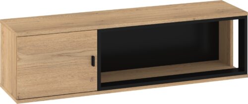 GAVES 15 baldai, sieninė lentyna, palėpė, ąžuolas „Cremona“, juoda