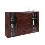 Aukšta komoda su 4 stalčiais ir 2 stalčių strypu REMI 180 cm