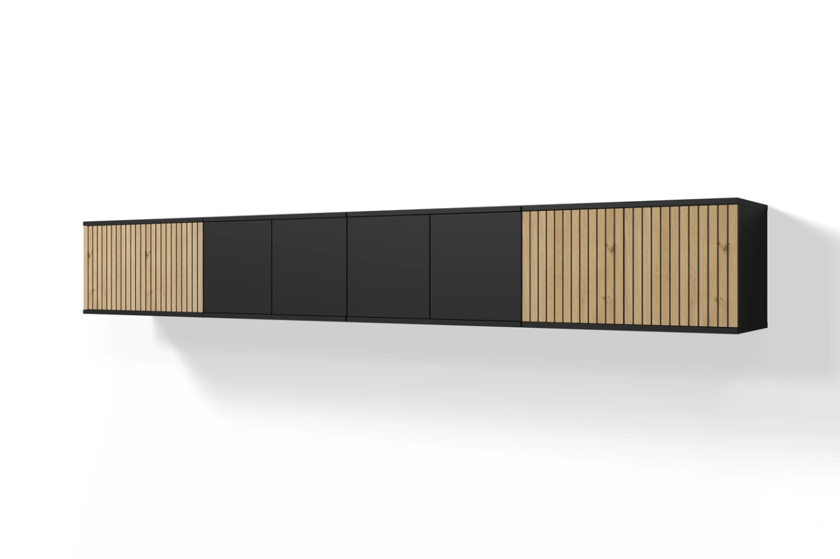 Lofto stiliaus TV spintelė su grotelėmis, 280 cm, Ross — изображение 2