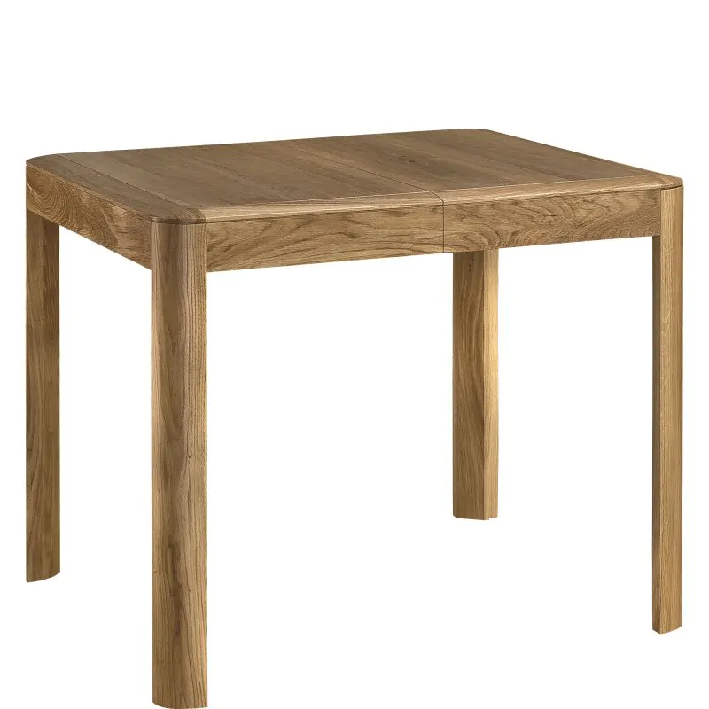 Išskleidžiamas kvadratinis stalas 90-170x90 MONACO - MONA.071.14, natūralus ąžuolo lukštas su medžio masyvo elementais