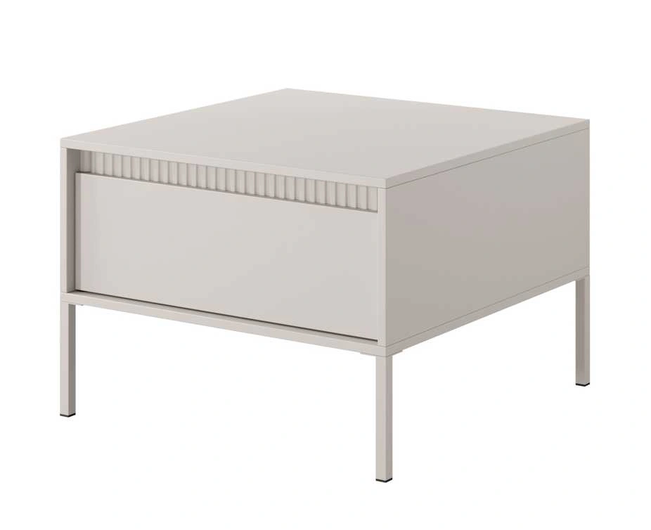 Lofto kavos staliukas su grioveliais 1S Senso smėlio spalvos