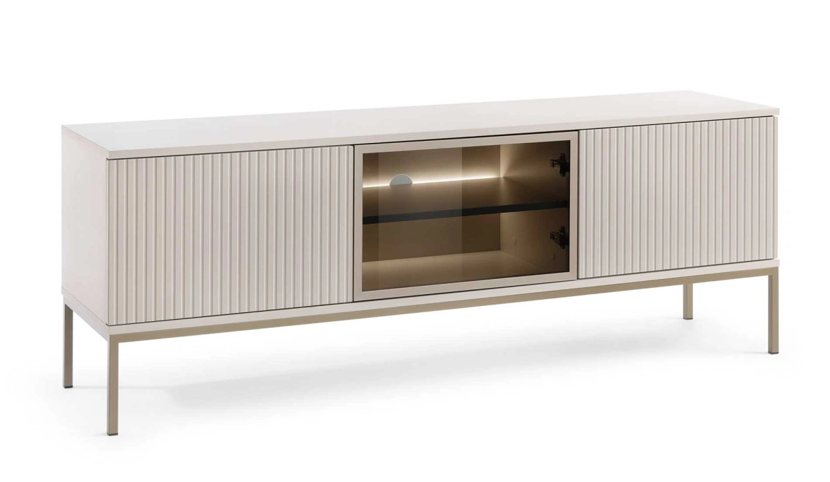 Žavingas TV staliukas su apšvietimu Sento RTV154 kašmyro spalvos