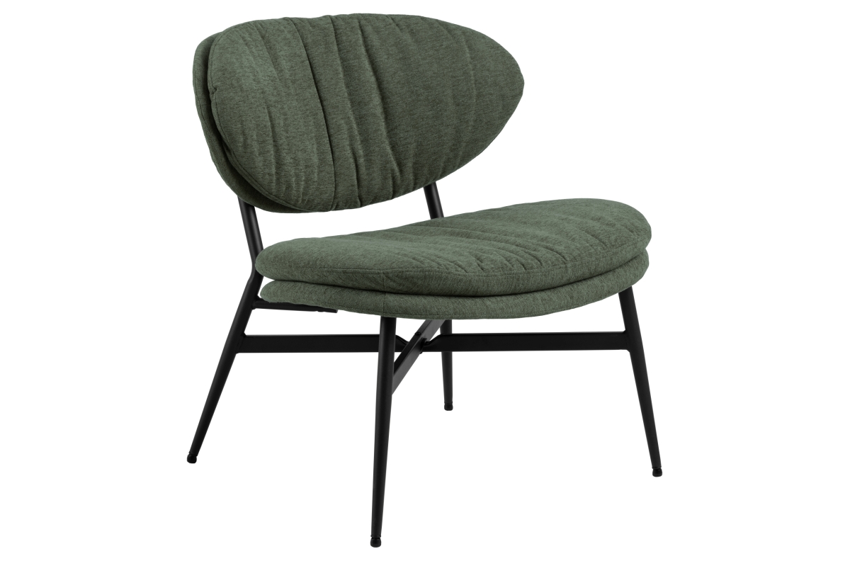 SOPHIA žalia (Apia 352 audinys) / juodas rėmas - APMUŠTAS KĖDĖ SVETAINEI / BIURUI