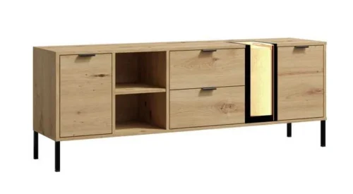 Skandinaviška TV spintelė su mediniais įdėklais Evolution EV4
