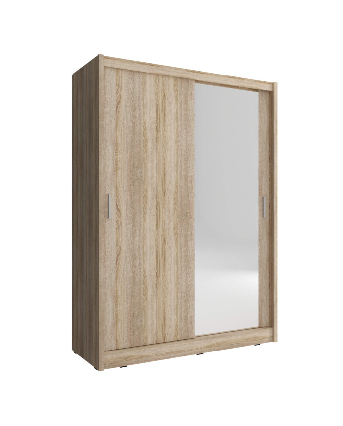 Alaska spinta, dviejų durų, 150 cm, stumdoma, lentynos, pakaba, Sonoma ąžuolas