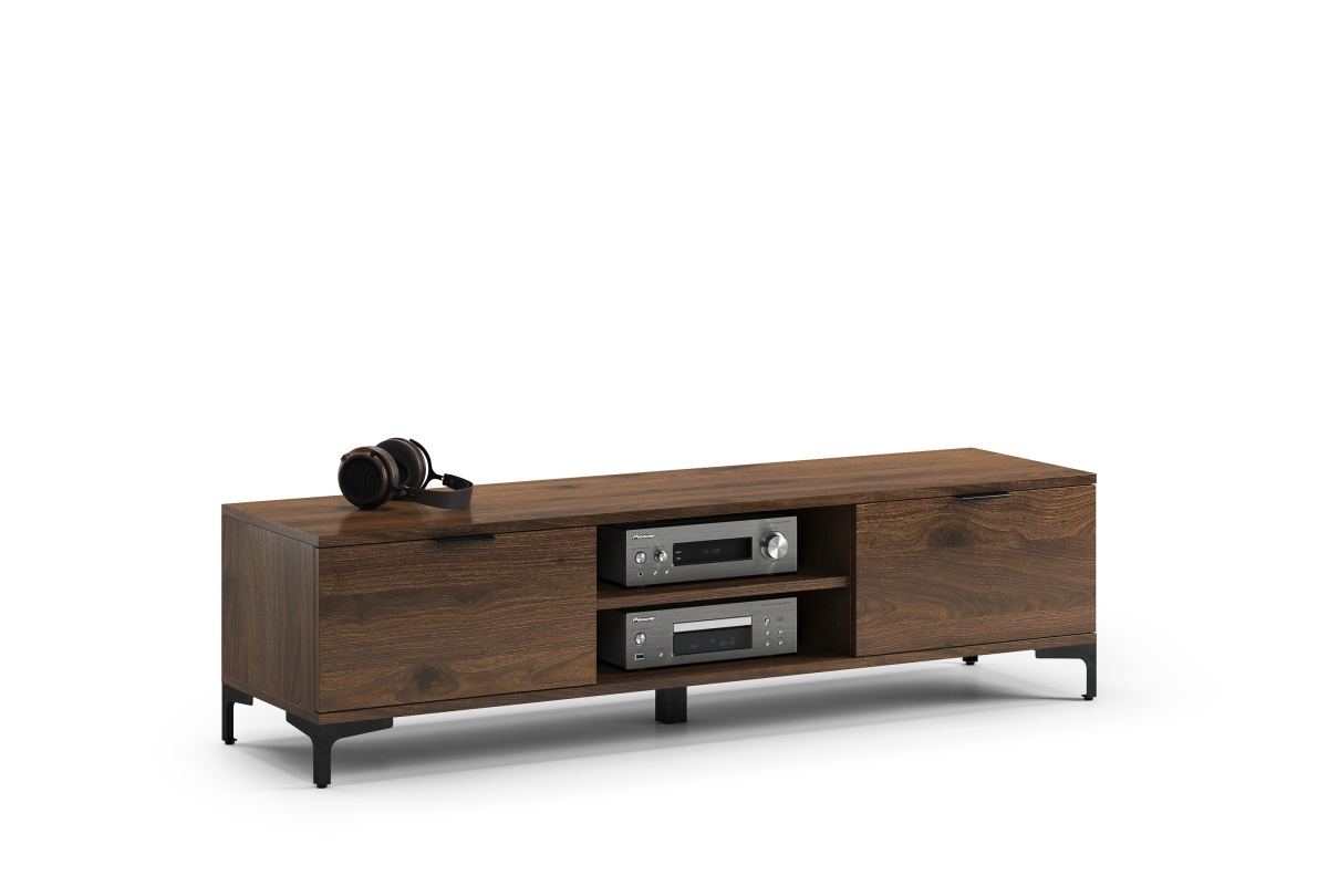 LANA RTV-150 Elegantiška riešutmedžio spintelė - TV SVETAINEI SU STALČIAIS