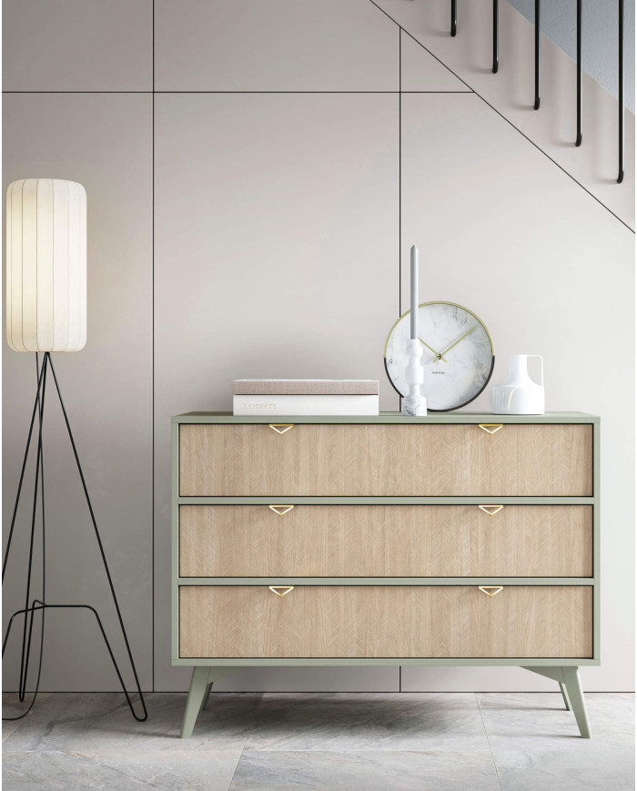 Forest S54 naktinis staliukas, stalčius, niša, eukalipto/eglutės raštas, skandinaviškas - Paveikslėlis 6