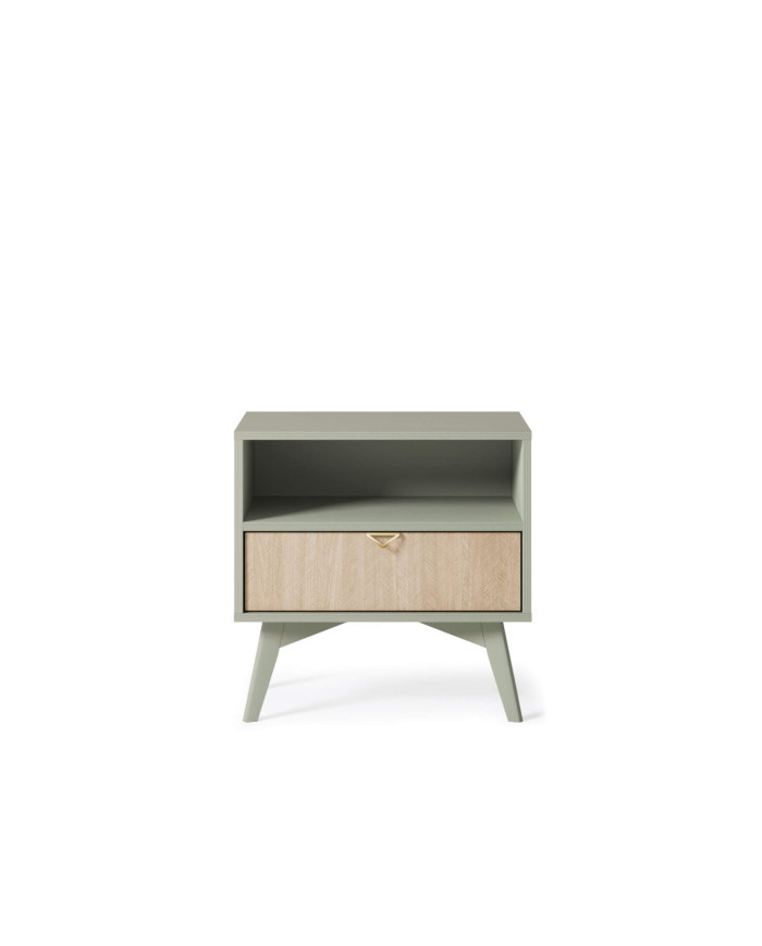 Forest S54 naktinis staliukas, stalčius, niša, eukalipto/eglutės raštas, skandinaviškas