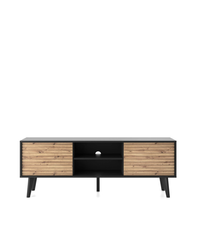 Willow RTV154 TV spintelė, durelėmis, niša, Artisan Oak/Black