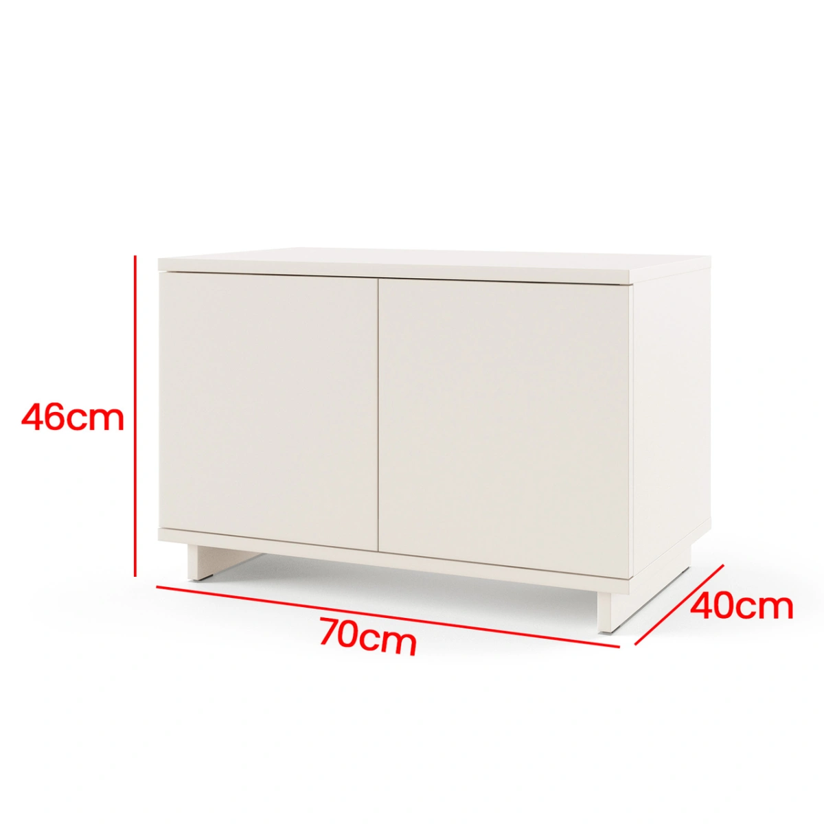 Universali batų spintelė, televizoriaus spintelė, pakabinamas prailginimas Bianko 70 cm - Paveikslėlis 6