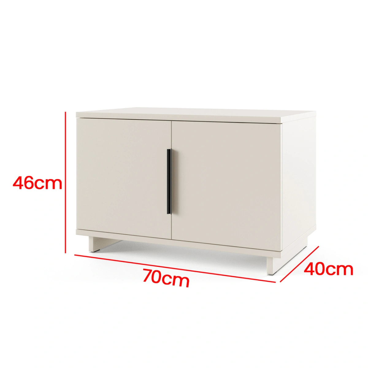 Universali batų spintelė, televizoriaus spintelė, pakabinamas prailginimas Bianko 70 cm - Paveikslėlis 5