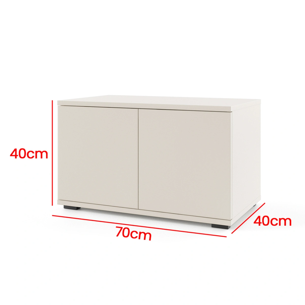 Universali batų spintelė, televizoriaus spintelė, pakabinamas prailginimas Bianko 70 cm - Paveikslėlis 7