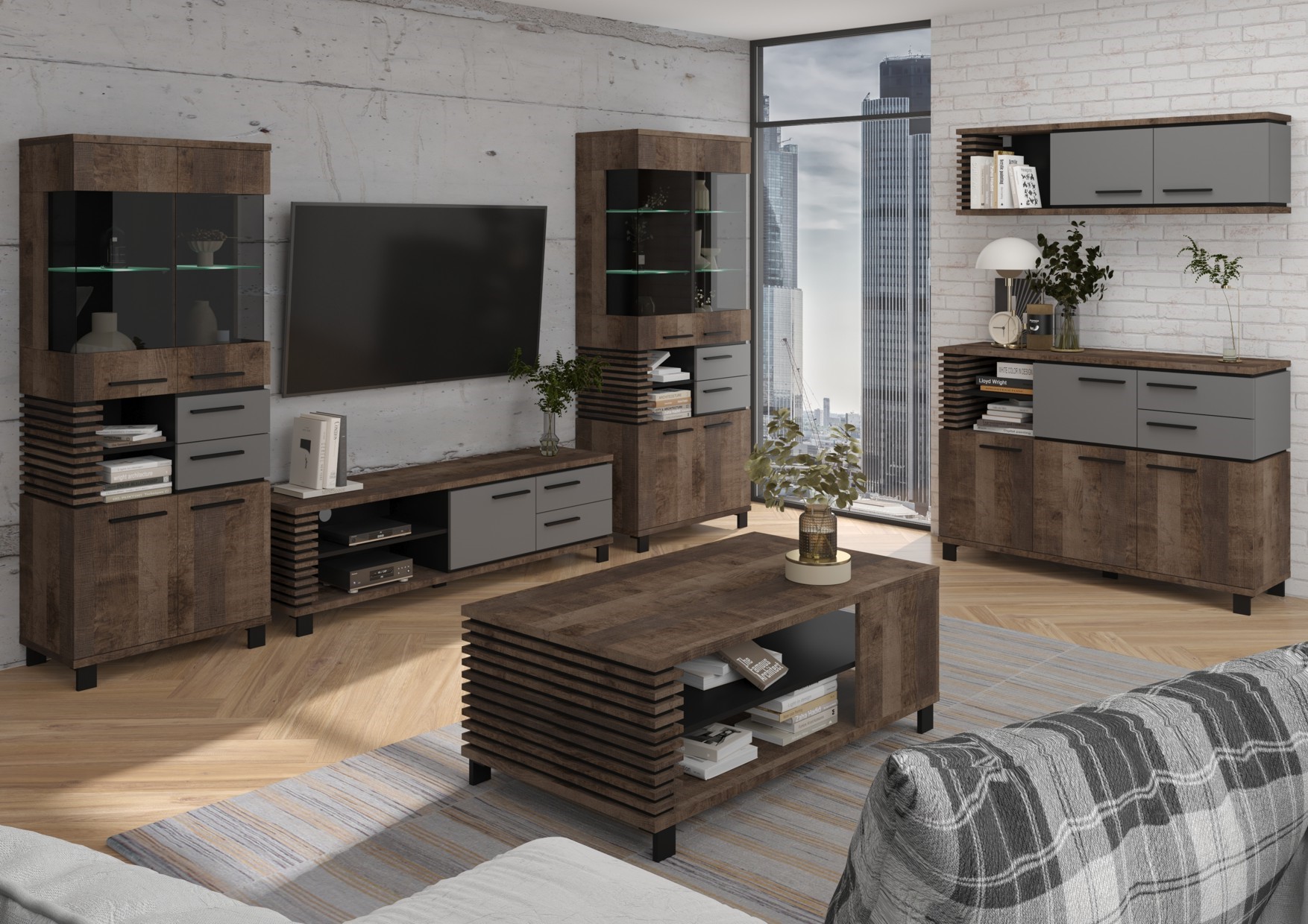 MILAR baldai #3 sieninė svetainės spintelė