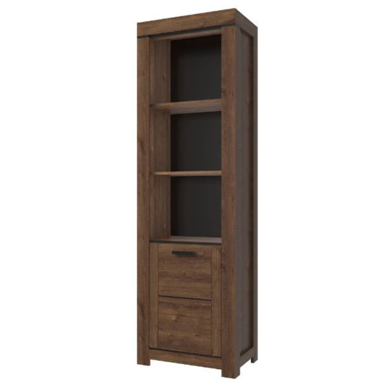 BRASS atvira lentyna, 1d, rudas ąžuolas