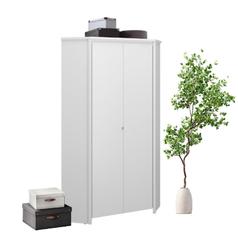 ERDEN kampinė spinta, 2D, balta