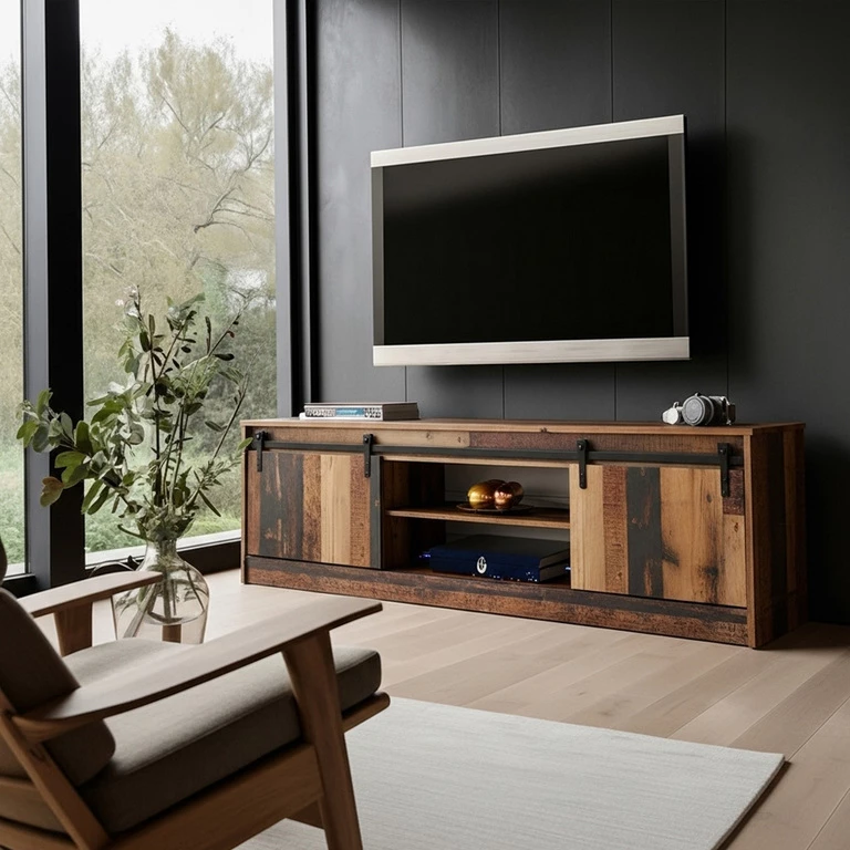 GRANERO senovinė medinė televizoriaus spintelė