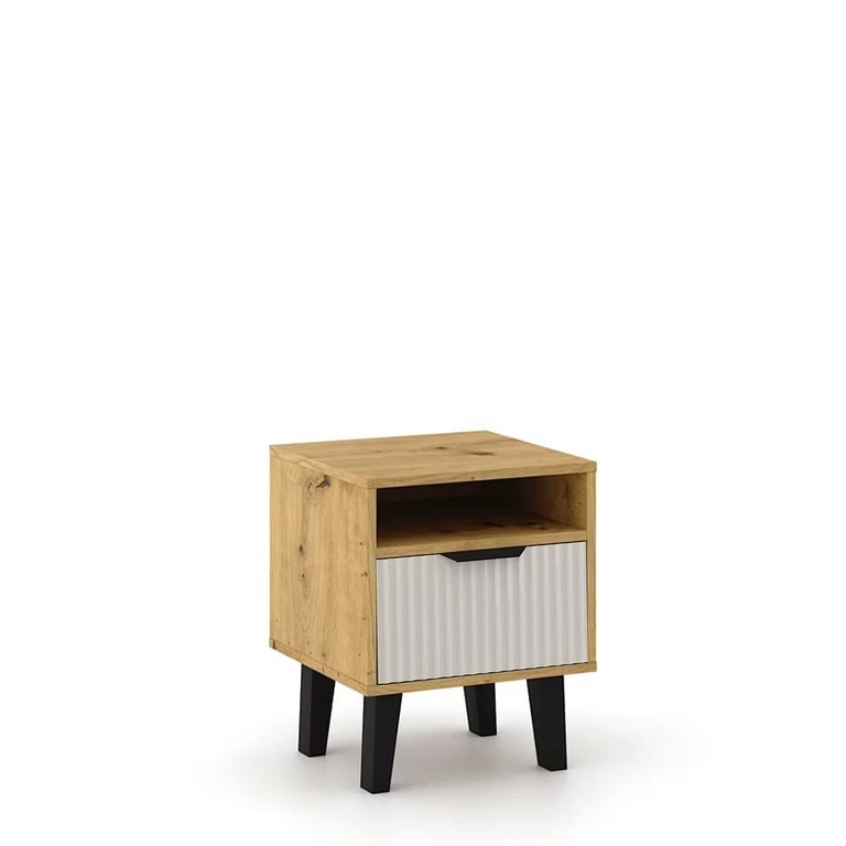 BORG DUO naktinis staliukas, 1 vnt., ąžuolo / kašmyro spalvos