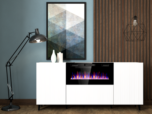 PAFOS komoda, 180 cm, balta, su židiniu