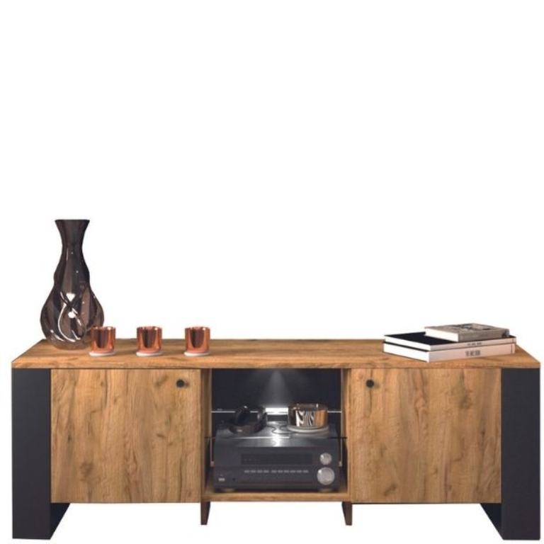 MEDINĖ TV spintelė, 2d/140, auksinis ąžuolas