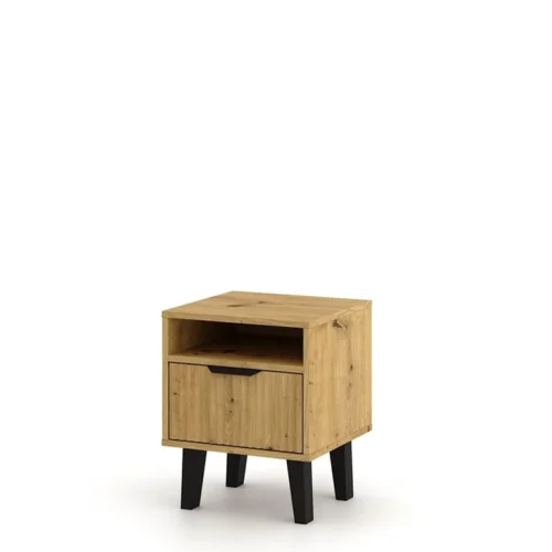 BORG DUO naktinis staliukas, 1 vnt., ąžuolo spalvos