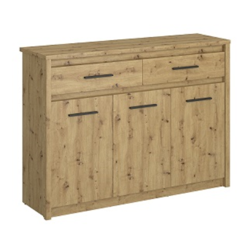 AYSON komoda, 3 stalčiai, 2 stalčiai, ąžuolo spalvos