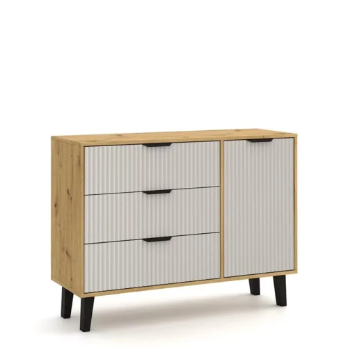 BORG DUO komoda, 1 vnt., 3 vnt., ąžuolo / kašmyro spalvos