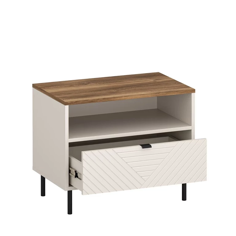EVO naktinis staliukas, 1 vnt., kašmyras / ąžuolas „Castello“