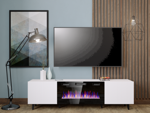 PAFOS TV spintelė 180 cm balta su židiniu