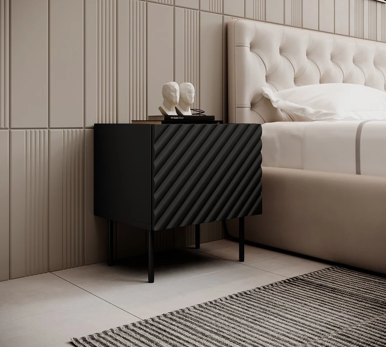 ONDA NAKTINĖ SPINTELĖ, 2 VNT. RINKINYS, JUODA