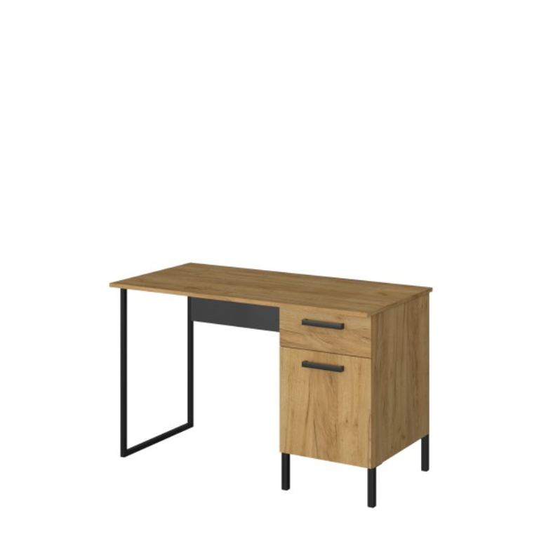 SANTES rašomasis stalas 1d1s/120 craft ąžuolo aukso / antracito spalvos