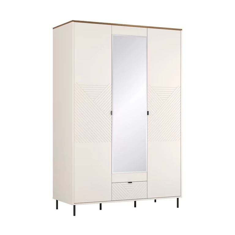 EVO spinta su veidrodžiu, 3d1s, kašmyras / ąžuolas „Castello“