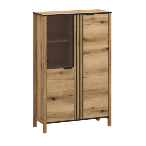 HELIX žema vitrina, 2 vnt., 1 vnt., ąžuolo spalvos, evok