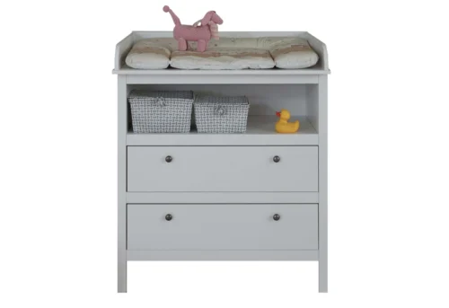 OLE komoda su vystymo stalu, balta matinė