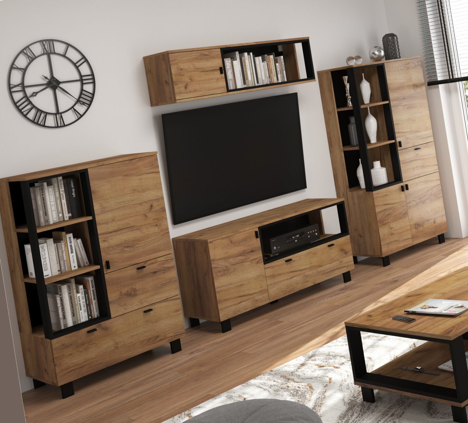 GAVES baldai #3 kambario sieninė spintelė knygų lentyna TV spintelė pakabinama lentyna rankdarbiams su