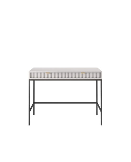 Nova T104 konsolinis tualetinis staliukas su stalčiais, pilkas/juodas rėmas