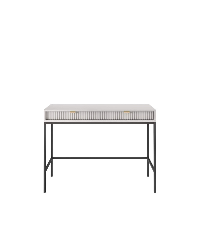 Nova T104 konsolinis tualetinis staliukas su stalčiais, pilkas/juodas rėmas