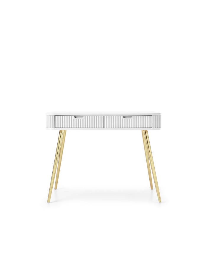 Zova T-103 tualetinis staliukas, konsolinis, su stalčiais, baltas