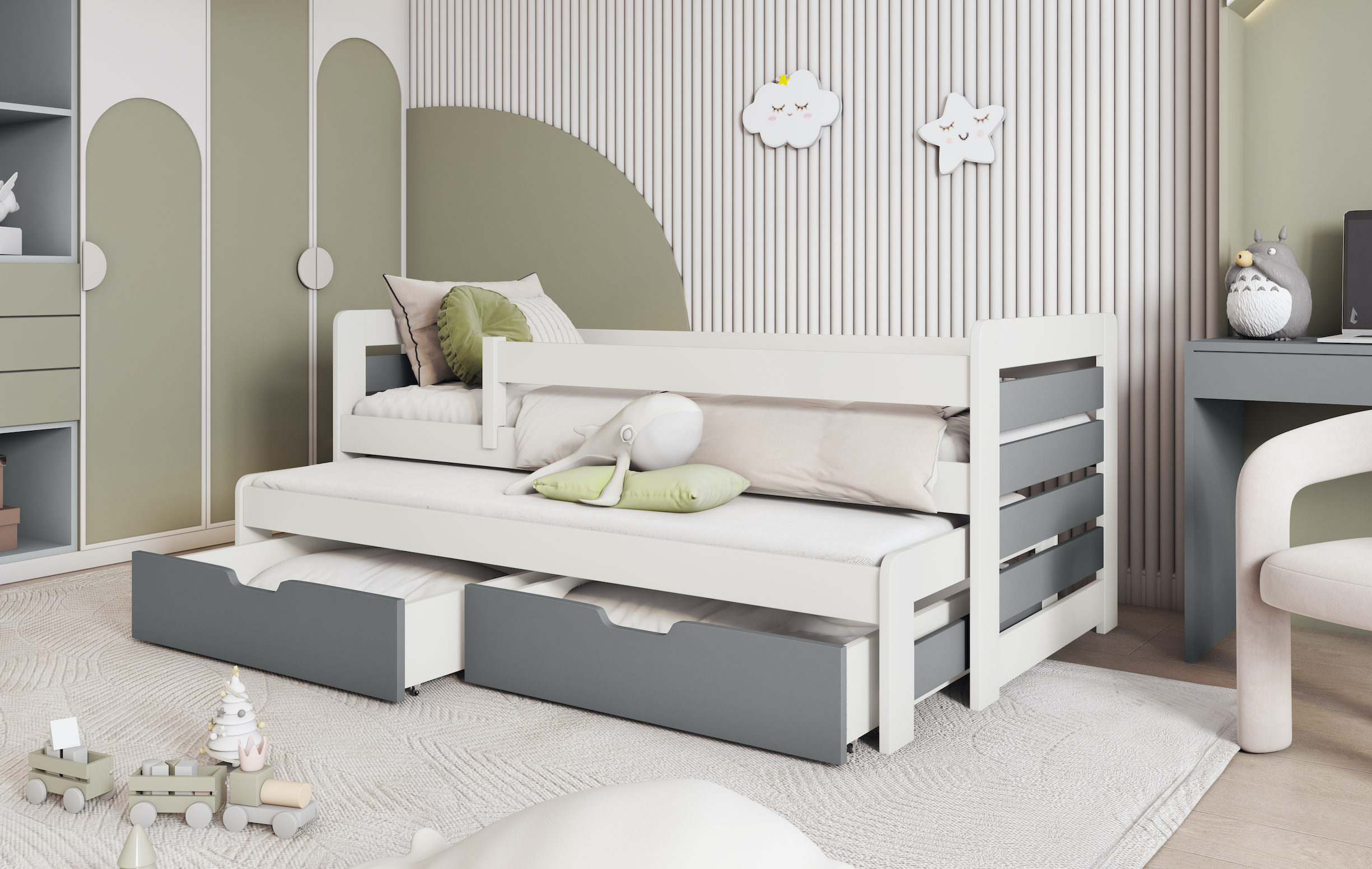 TOMASZ II jaunimo išskleidžiama lova 2 asmenims 90x200 cm